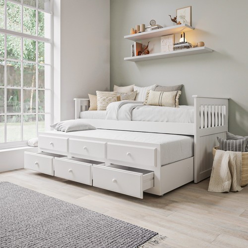 Single bed white - single,