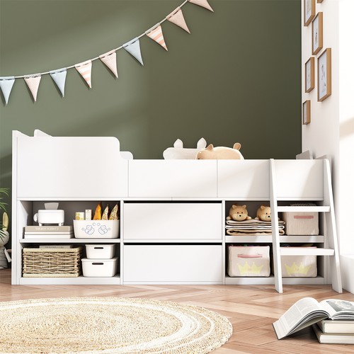 Kids single bed - single, drawers