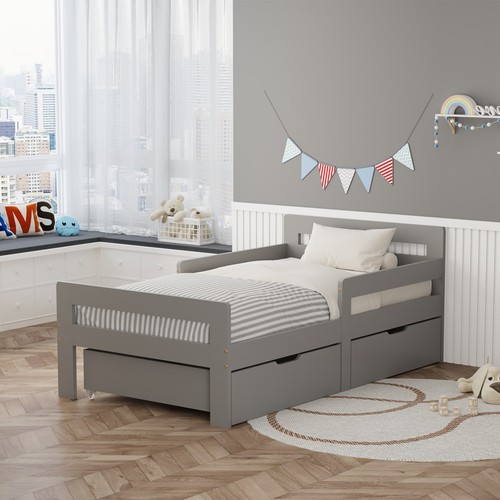 Wooden single bed toddler kids - bed,