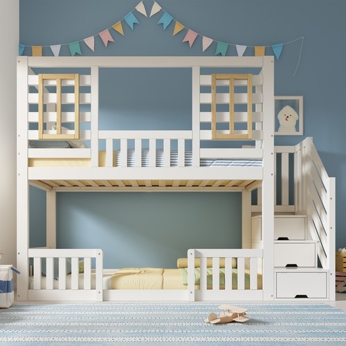 Double bunk bed for kids - bed, kids,
