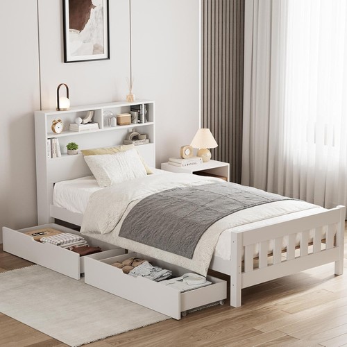 Wooden solid bed - wooden,