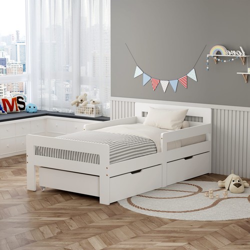 Wooden single bed toddler kids - bed,