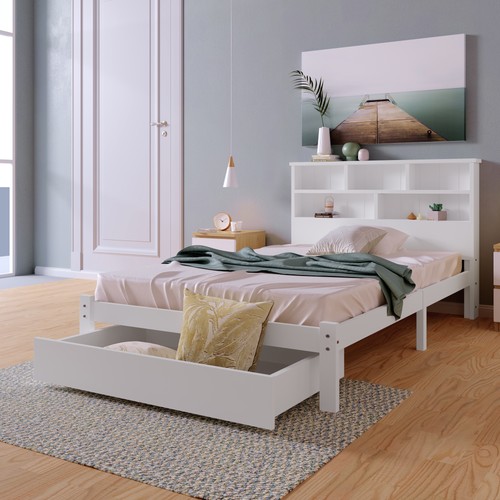 Wooden bed frame - bed,
