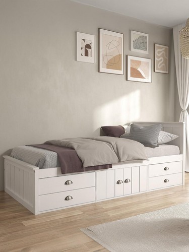 Atlanta kids single bed white - single,