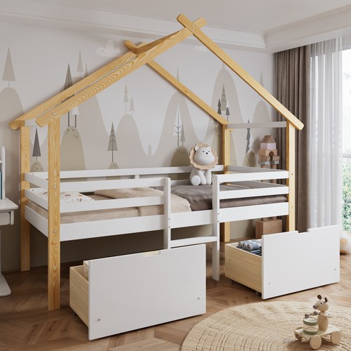 White wooden kids - white,