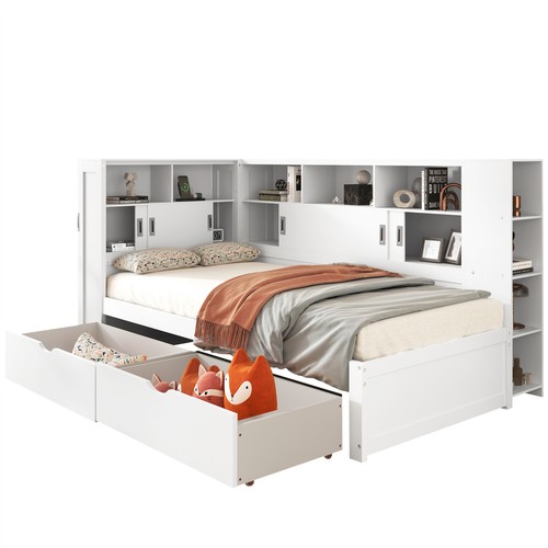 3ft single wooden storage bed - single,