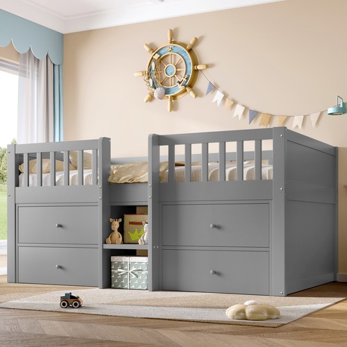 3ft single wooden - single, storage