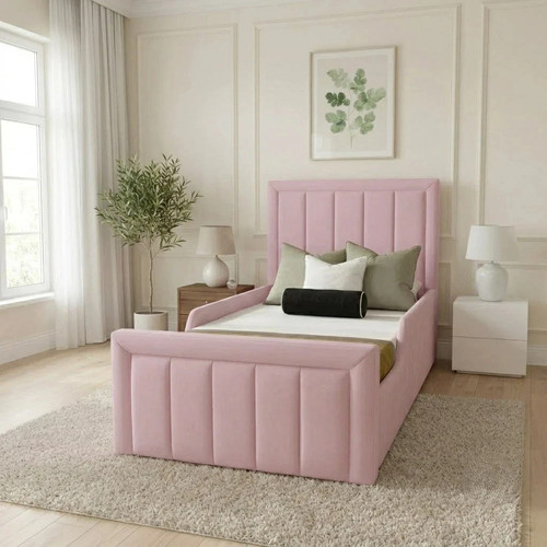 Panel upholstered kids - upholstered, bed