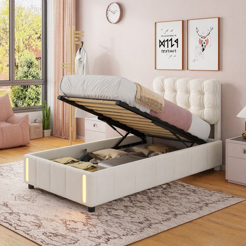 3ft single storage upholstered - single,