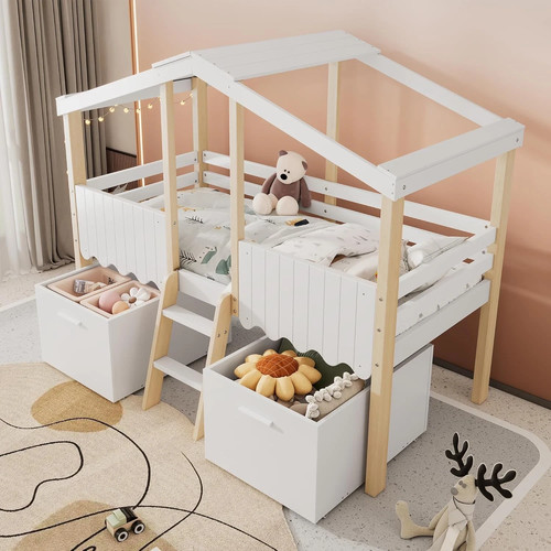 Kids house bed - bed, single