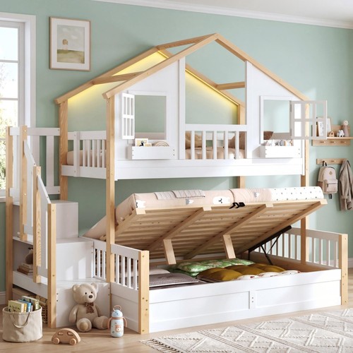 Single over double kids - single, wooden
