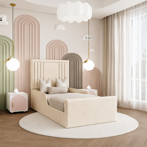 Linestyle upholstered kids bed - linestyle,