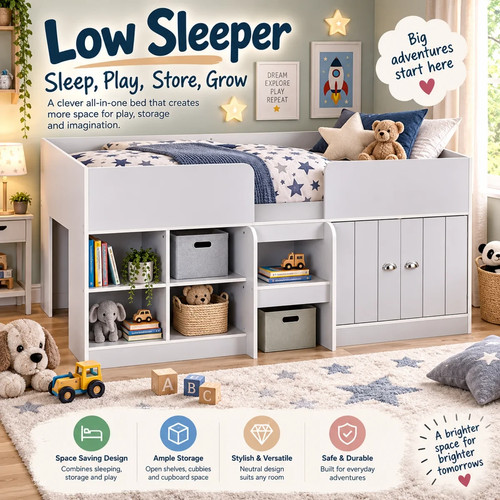 Kids cabin bed with - kids,