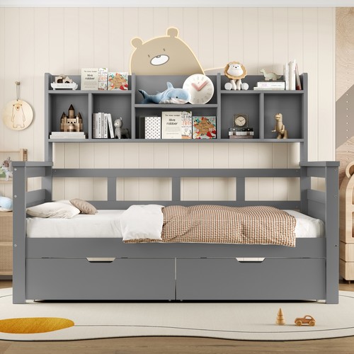 Wooden kids bed storage - wooden,