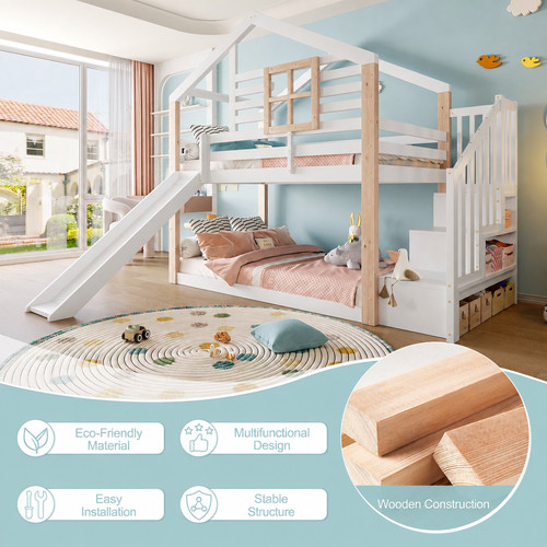 Kids bunk bed with fun - bed, &
