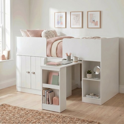 Bunk bed frame with storage - bed,