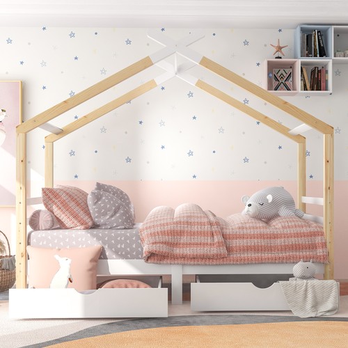 Wooden toddler house bed - toddler,